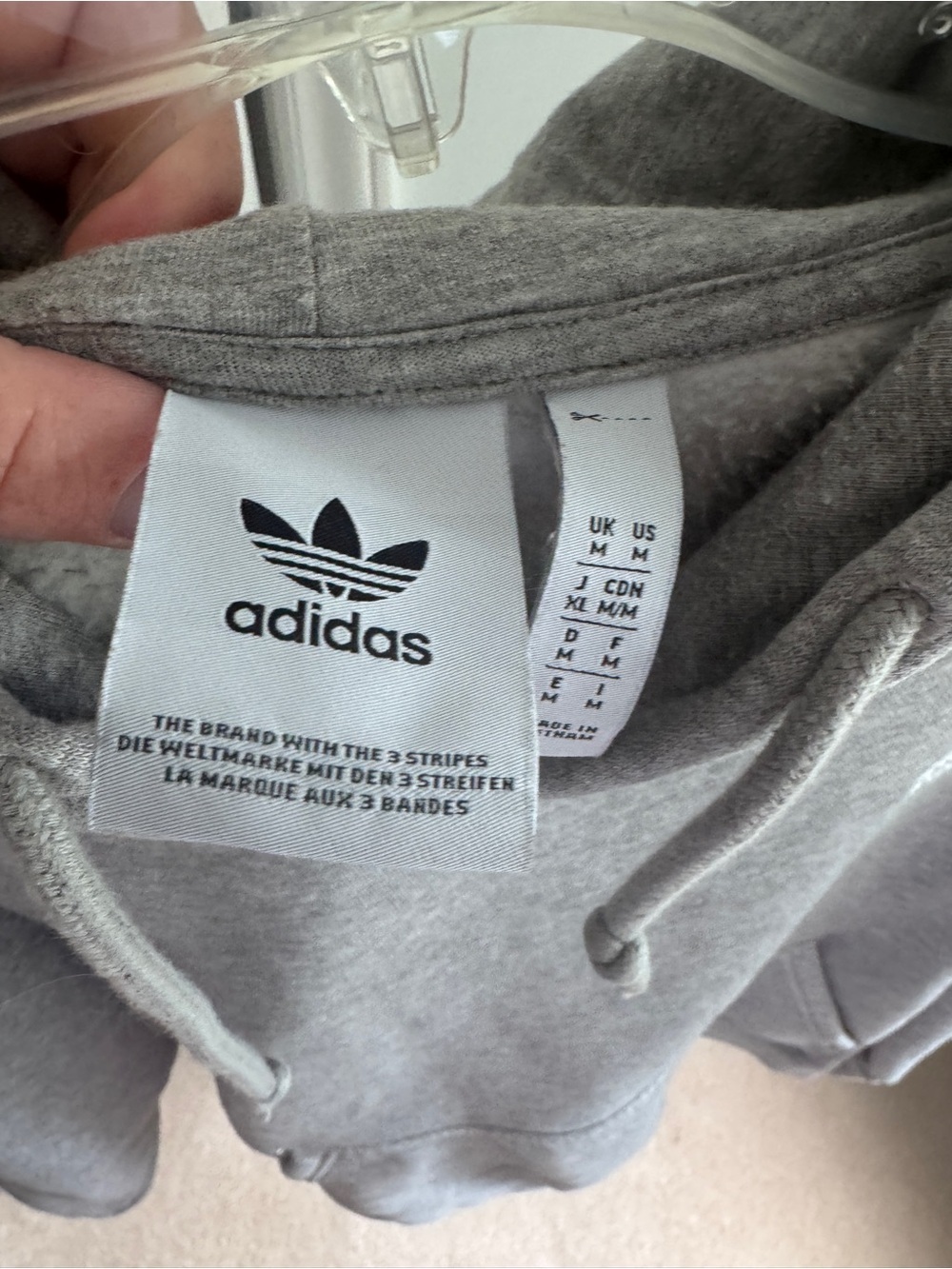 Adidas Men’s Gray Originals Trefoil Pullover Hoodie, Athletic Top - Picture 9 of 10